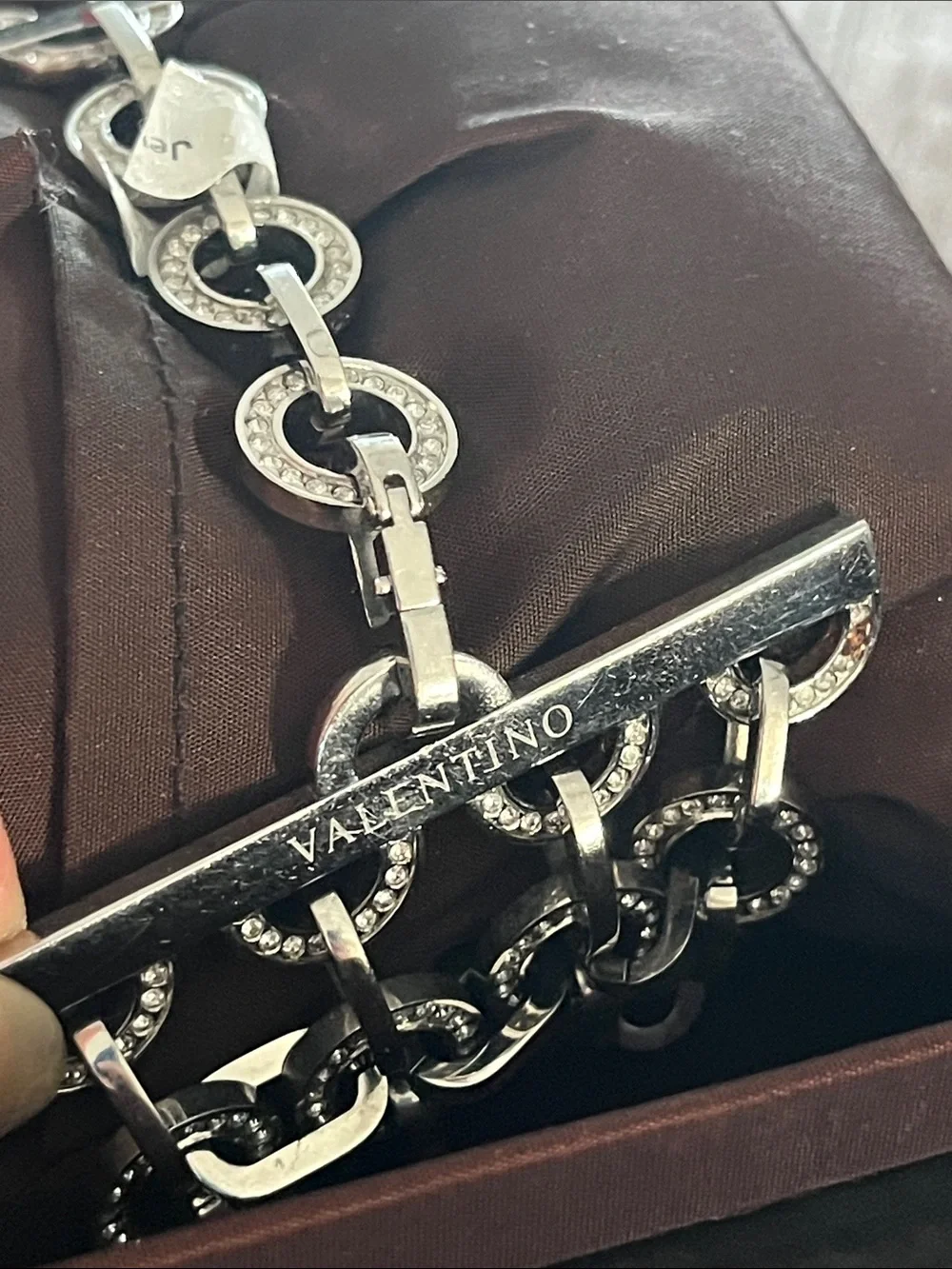 Valentino bracket watch with crystals